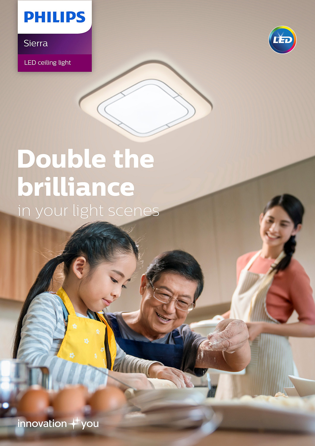 Commercial advertising lifestyle family and children photography services A delightful moment featuring a grandfather and child joyfully making dumplings in an advertisement for Philips, captured during a commercial advertising lifestyle family and children photography campaign.
