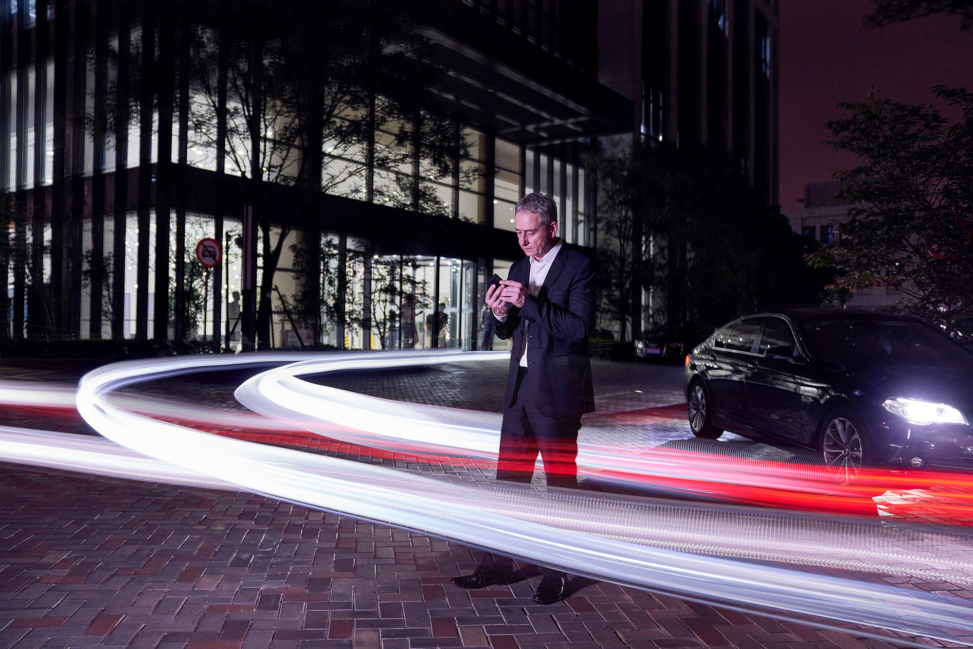 Corporate Portrait Photography Services Captured as part of a corporate portrait photography campaign, the lead engineer for the creation of the new LED lighting on BMWs poses for a portrait.