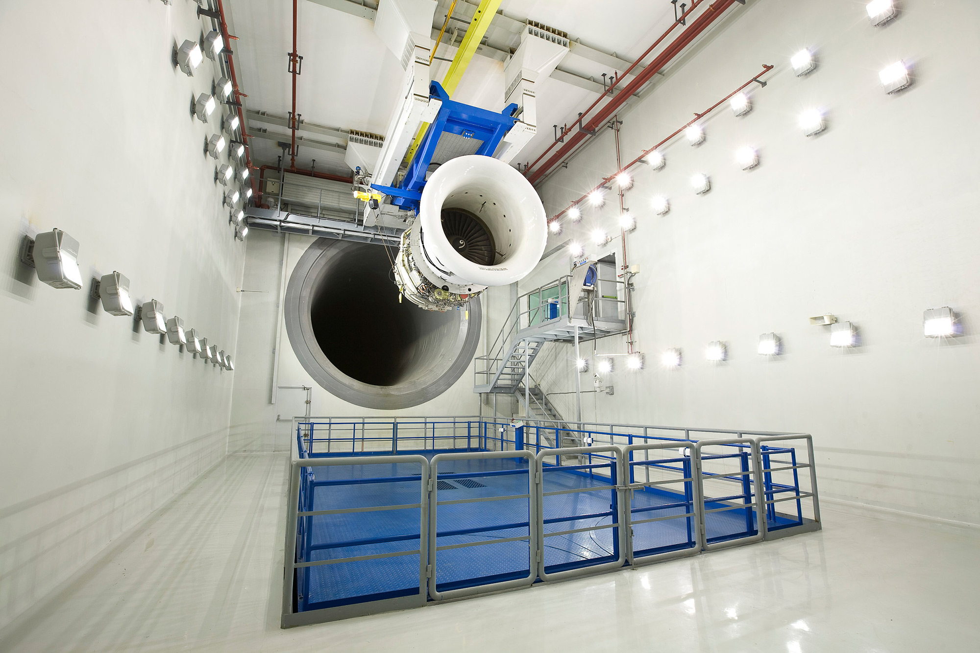Industrial Mechanical Photography Services. Pratt & Whitney engine test chamber for China Eastern, captured for an industrial mechanical photography campaign.