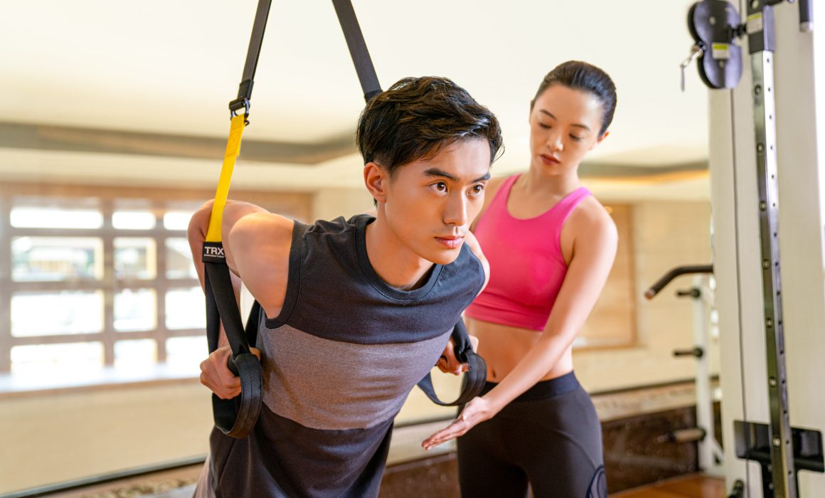 Scene from our lifestyle-focused commercial videos for Westin brand hotels in Asia, featuring a female coach and instructor guiding her student.