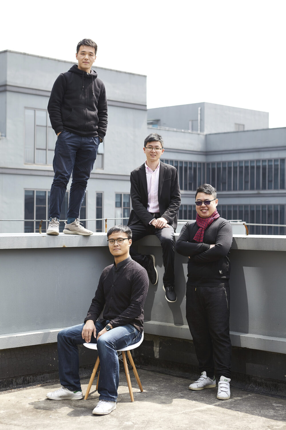 Team portrait of young designers, taken as part of a corporate photography project for ELLE Deco.