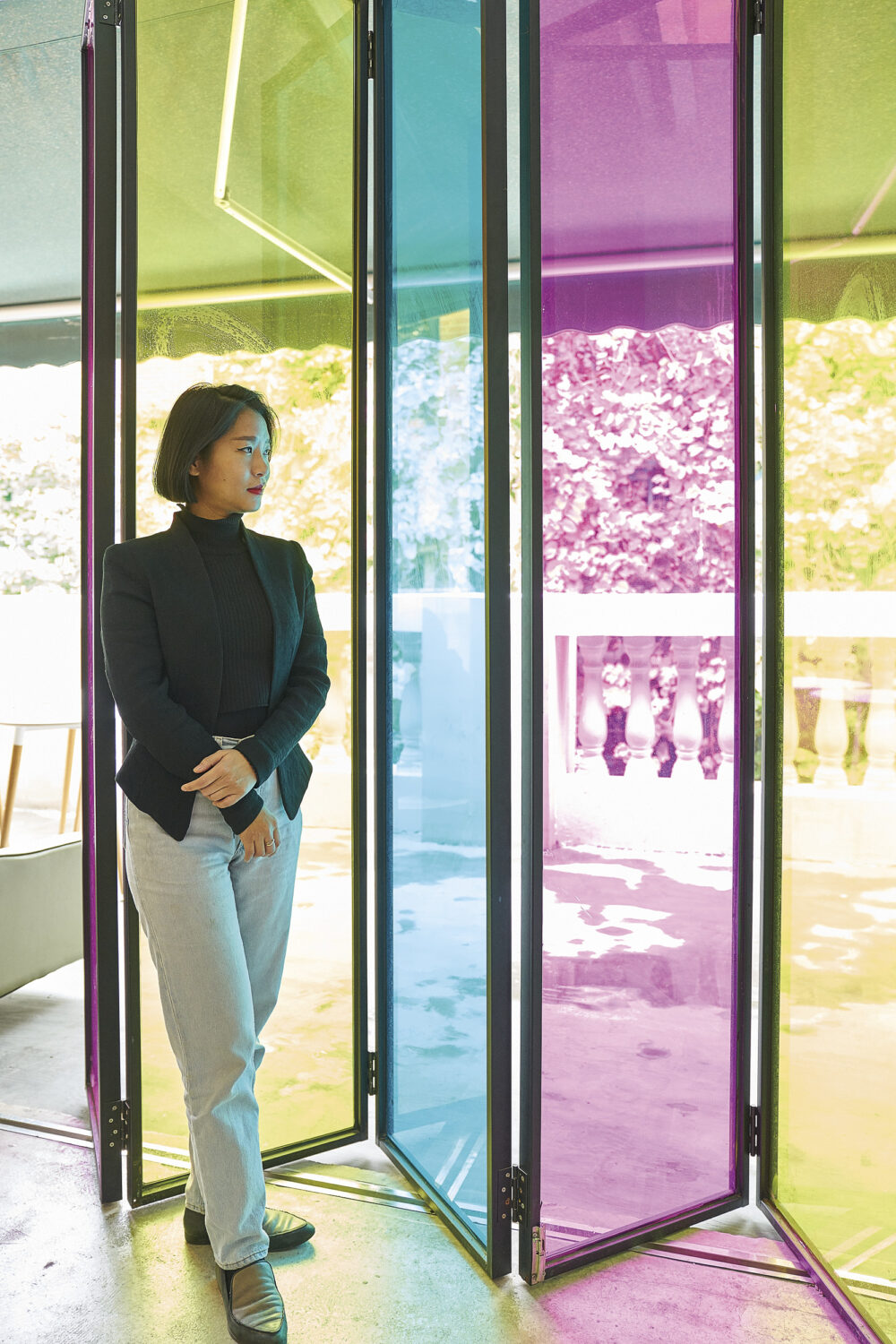 Designer's corporate creative portrait produced for ELLE Deco.