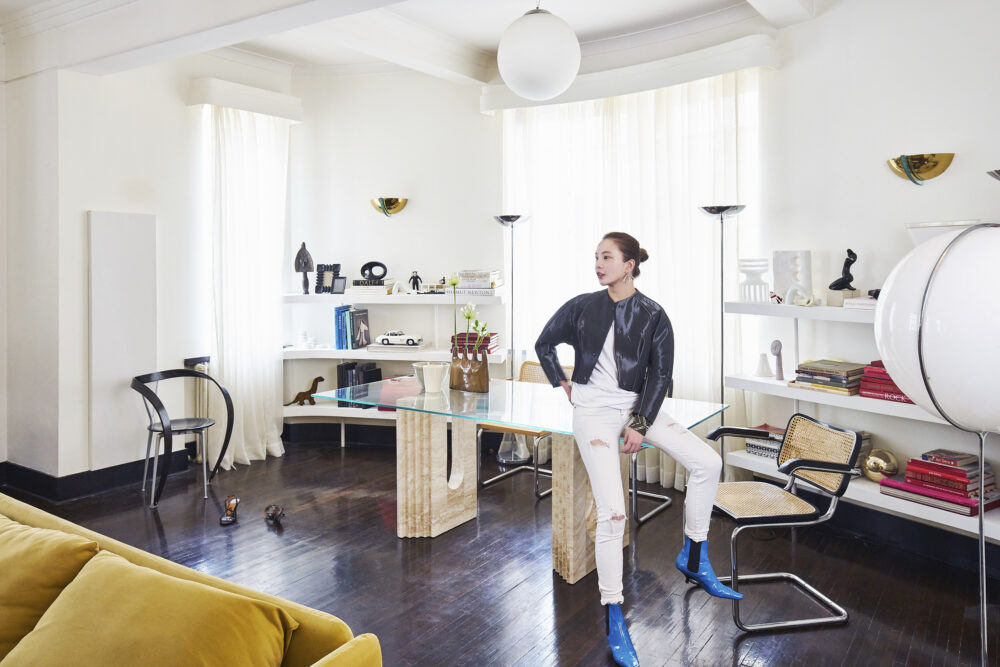 Chinese influencer's corporate creative portrait produced for ELLE Deco.