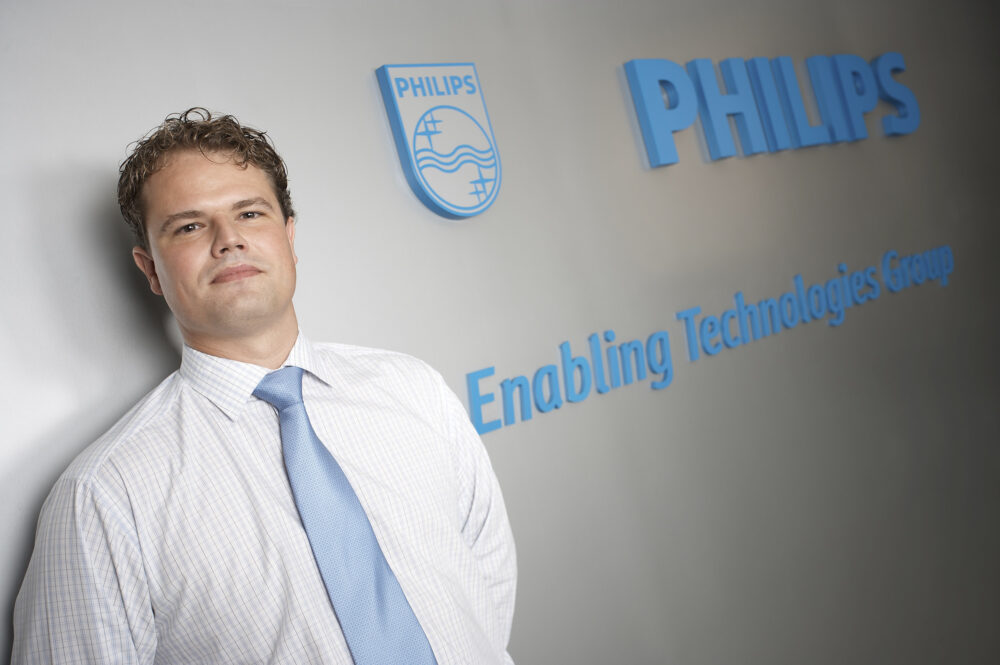 Male professional's corporate head shot captured for Philips Singapore.